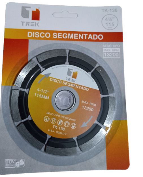 DISCO DIAMANTADO SEGMENTADO 4 1/2" BRICKEL